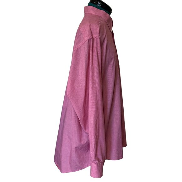 Men's Chaps Classic Fit Wrinkle Pink Button-Down Dress Shirt Cotton Blend Size X - Picture 4 of 16